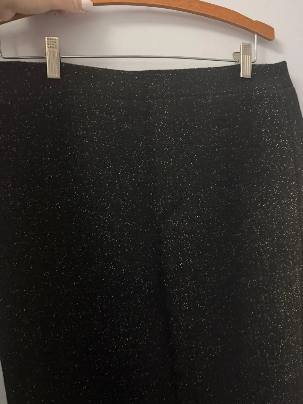 J. Crew Black Metallic Pencil Skirt
